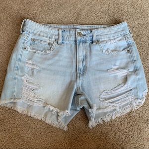 AMERICAN EAGLE DISTRESSED TOMGIRL MIDI SHORTS SZ 4